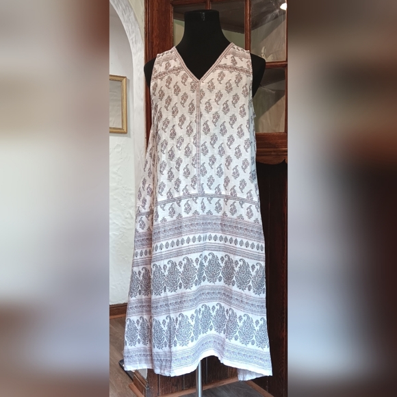 J. Jill Dresses & Skirts - NWT J.Jill Pure Jill Linen mauve paisley boho dress. Large